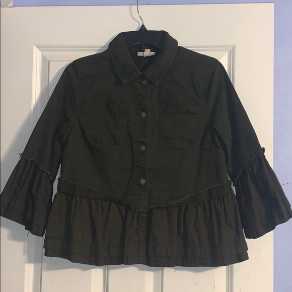 Style & Co Ruffled Denim Jacket - Picture 5 of 7